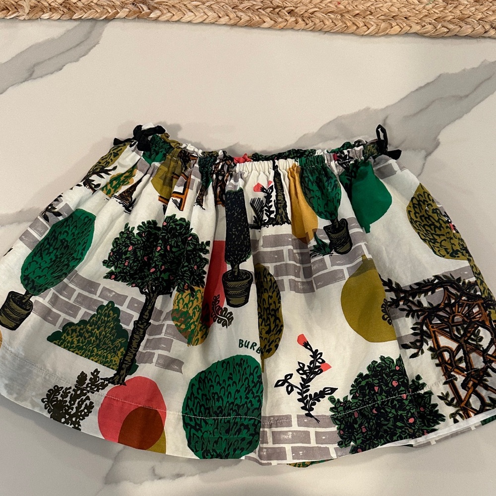 Burberry Multicolor Tree Print Skirt